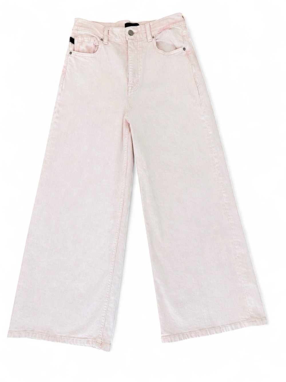 Johnny‎ Was SYDNEY Blush Pink Wide Leg Cropped Jeans Size 28
